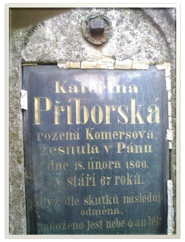 Popis: Popis: Katerina Pr Komersova - nahrobek